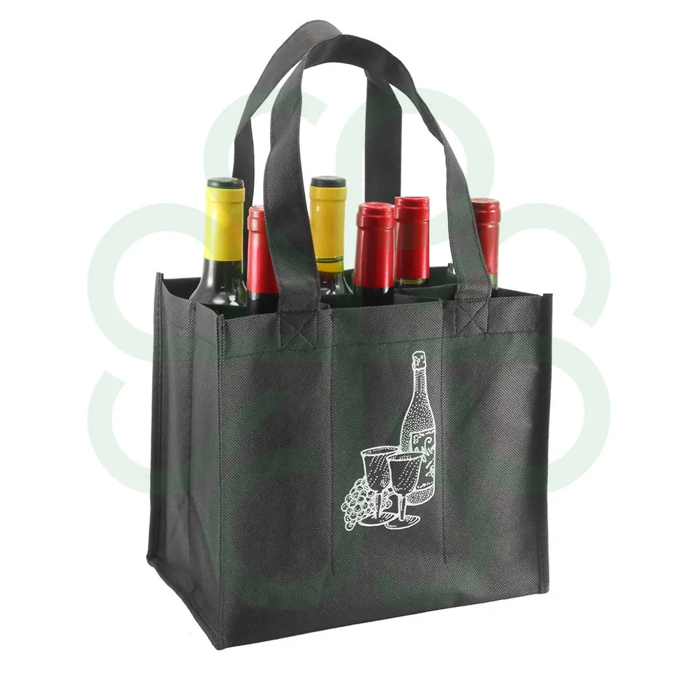6-Bottle Non-woven Wine Tote Bag CP1044 6-Bottle Non-woven Wine Tote Bag CP1044
