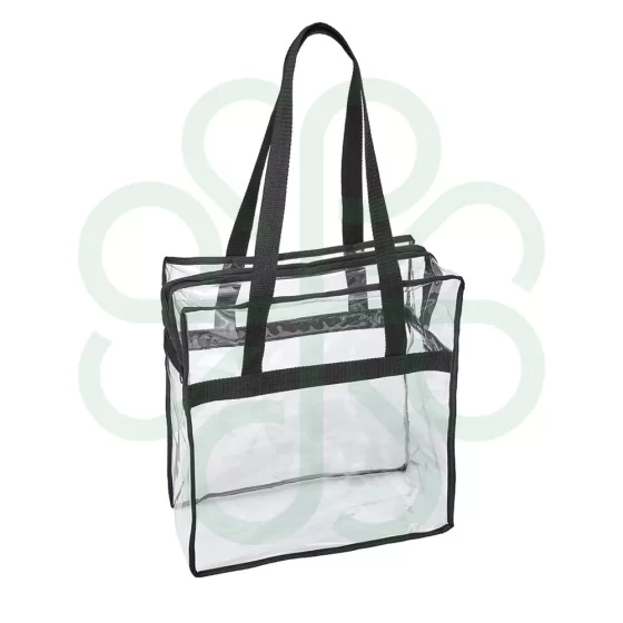 Clear PVC Security Tote Bag with Zipper Closure CP1260